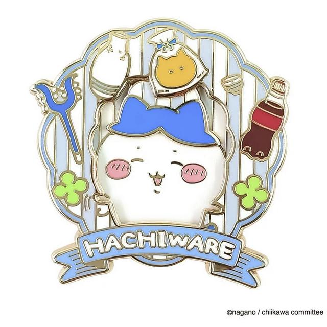 ちいかわ 大きめギミックピンバッジ　ハチワレ　メール便なら何個でも220円で全国へ　チイカワ ハチワ..