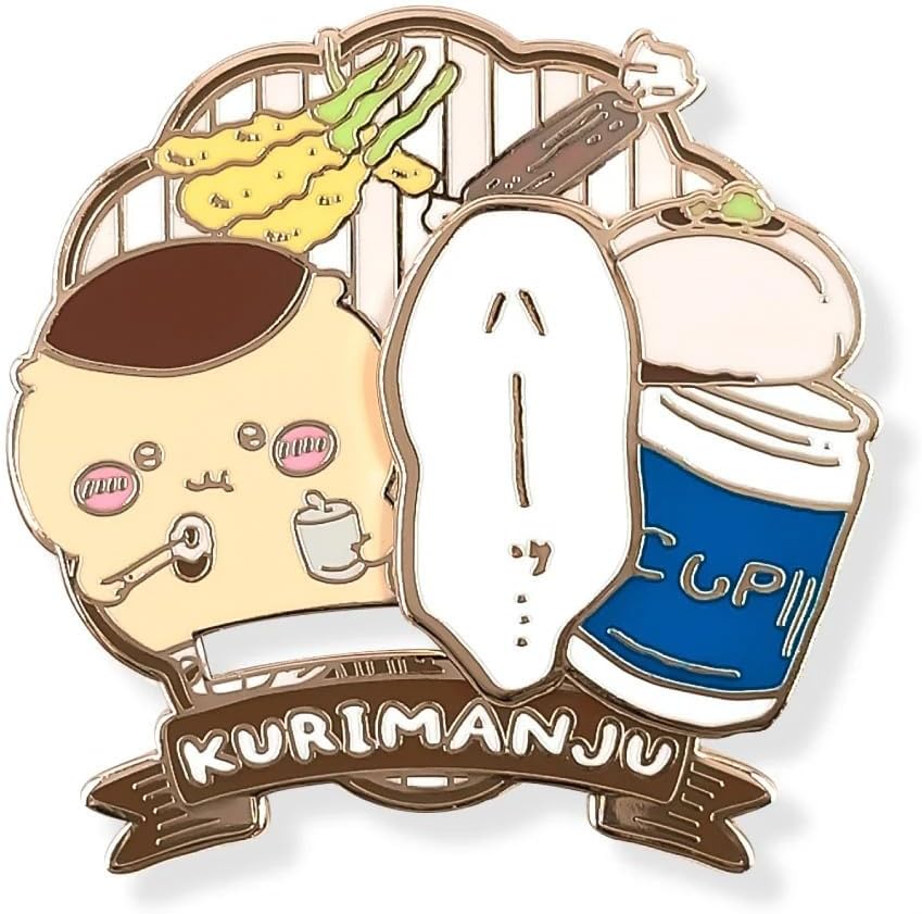 ちいかわ 大きめギミックピンバッジ　くりまんじゅう　メール便なら何個でも220円で全国へ　栗まんじゅ..