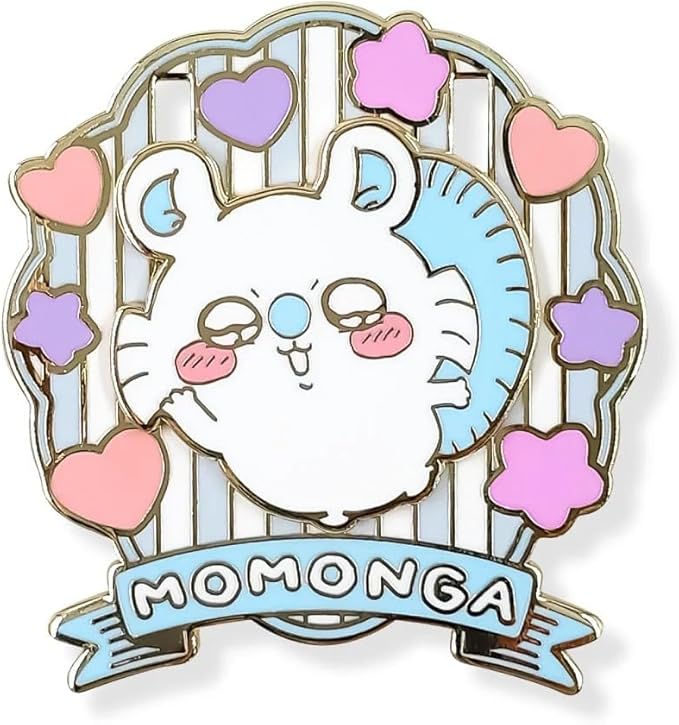 ちいかわ 大きめギミックピンバッジ　ももんが　メール便なら何個でも220円で全国へ　モモンガ チイカ..