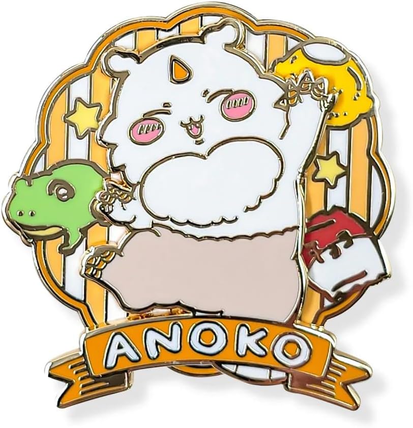 ちいかわ 大きめギミックピンバッジ　あのこ　メール便なら何個でも220円で全国へ　アノコ あの子 モモ..