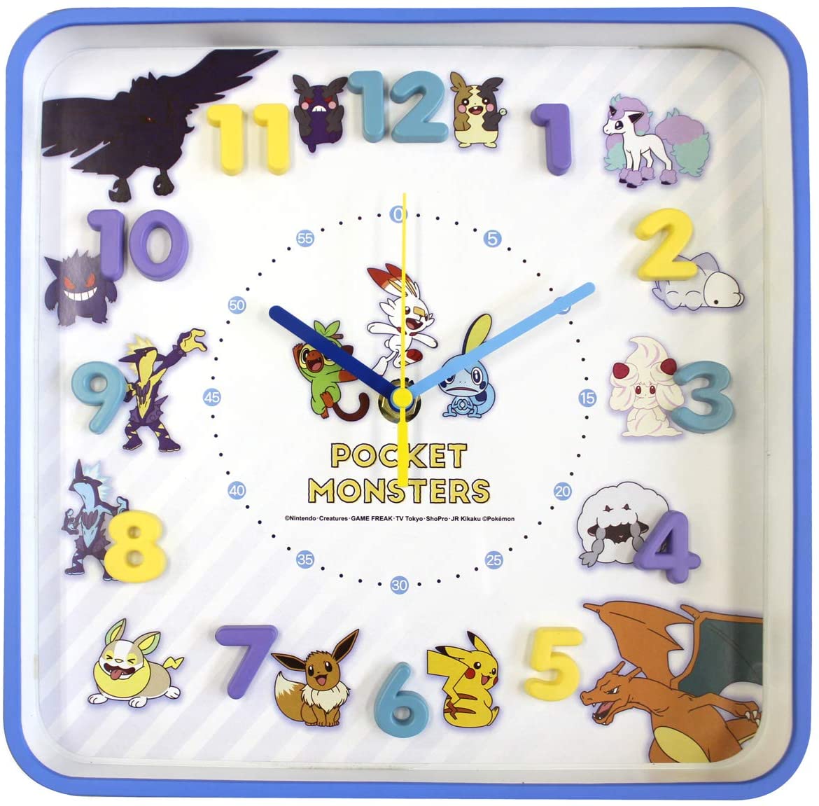ポケモン ポケットモンスター 時計 壁掛け時計 アイコンウォールクロック 『スクエア型』 キャラクター時計★アルカリ電池サービス(任天堂 アナログ表示 連続秒針 壁掛時計 通販 グッズ キャラクター 子供部屋 新築祝い 引越し祝い ティーズファクトリー)のサムネイル
