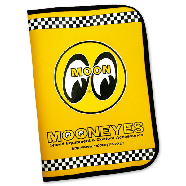 【MOONEYES】【車検証入れ】【タイトルホルダー】【パスケース】【イエロー】