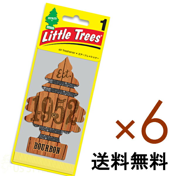 【ホールセール】バーボン【まとめ買い】リトルツリー【Little Tree】6枚セット送料無料【BOURBON】　【芳香剤　車】