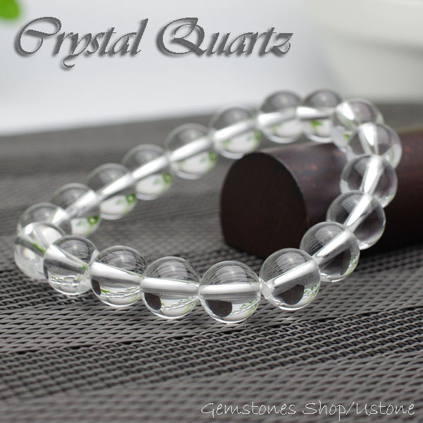 天然水晶 10mm ラウンド ブレスレット AAグレード【合計3,980円以上で送料無料】天然石 パワーストーン 水晶【風水グッズ_お守り_グッズ_厄払い・厄除...