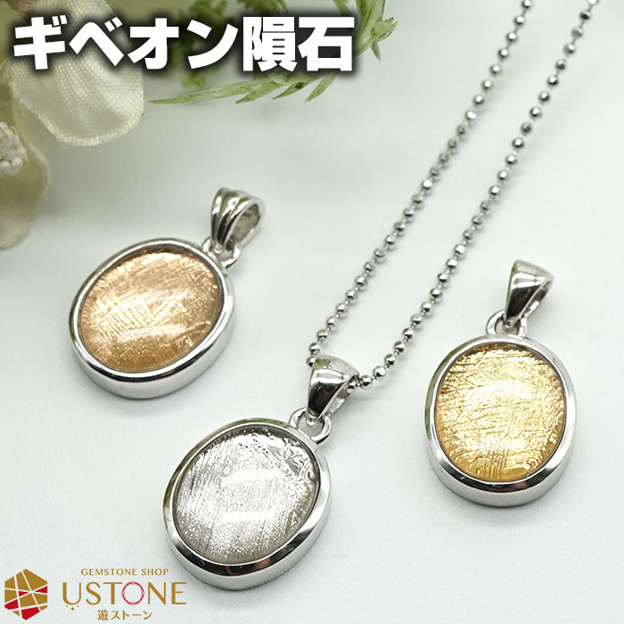 【スーパーSALE】【10％OFF】【クーポン使用不可】ギベオン 隕石 ペンダント ネックレス オーバル 天然石 パワーストーン【ポーチ付き】【ネコポス発送】メテオライト シルバー925 男女兼用 アクセサリー