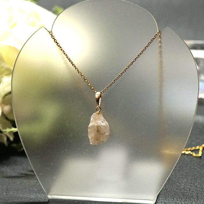 フェナカイト ペンダントトップ 原石 K18 ロシア産 天然石 パワーストーンニューエイジストーン【パワーストーン パワーストーンアクセサリー ネックレス ペンダント レディス】