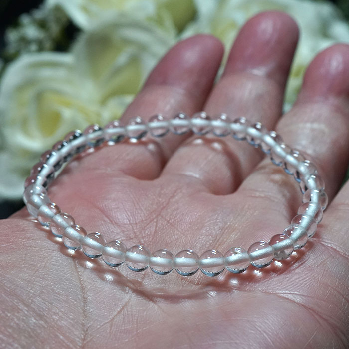 ペタライト ブレスレット【鑑別書付き】5.5mm AAA 天然石 パワーストーン送料無料 宝石質ペタライト ブラジル産【ポーチ付き ゴム交換永年無料】