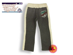 【20%OFF】脇切替ウールパンツ/チャコール130cm/BoomyRoomy(ブーミールーミー)