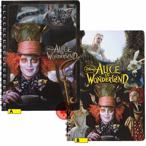 乐天商城 - A6リングノート/不思議の国のアリス Alice In Wonderland