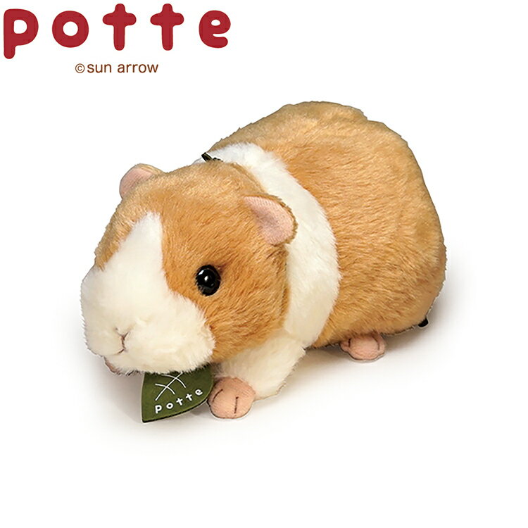 POTTE ぬいぐるみ モルモット 【16cm】（グッズ 雑貨 かわいい もるもっとモルモット 置物 動物 ペット キャラクターグッズ 男の子 女の子 誕生日プレゼントギフト）