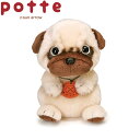 POTTE ぬいぐるみ パグ【12.5cm】(グッズ 雑貨 かわいい パグぱぐ 置物 動物 ペット キャラクターグッズ 男の子 女の子 誕生日プレゼントギフト)