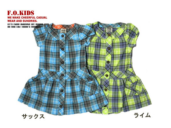樂天商城 - 先染めチェックワンピース/F.O. KIDS （エフ・オー・キッズ）　DD