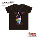 アドベンチャータイム　Tシャツ　マーセリン（リンゴ）onフィン （ブラック）メンズ(M) Adventure Time