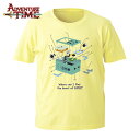 メンズ Tシャツ(L)アドベンチャータイム BMOビーモ（分解図）【ライトイエロー】 Adventure Time