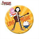 アドベンチャータイム 缶バッチ/LOVE MUSIC （75mm）マーセリン バブルガムプリンセス Adventure Time