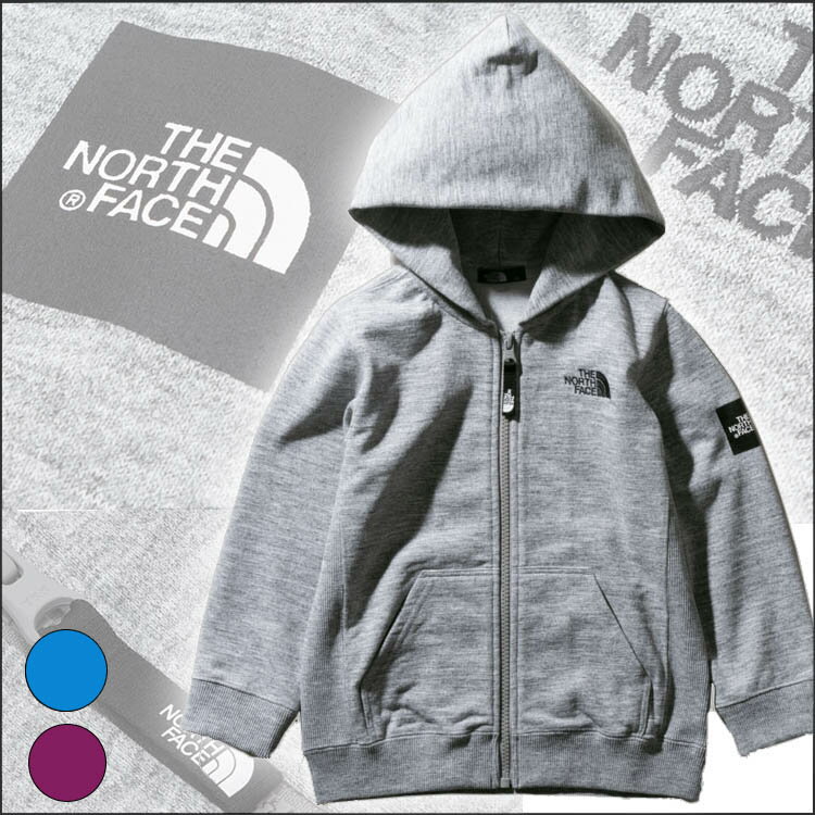 楽天キッズリュック・BUYERSNETCLUBノースフェイス キッズ パーカースクエアロゴフルジップ【100-150cm】North Face Square Logo Full Zip【速乾・長袖・無地・アウトドア・夏のキャンプ夜の防寒・アウター・ベビー・キッズ】