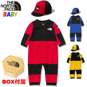 ノースフェイス ベビー ロンパース＆キャップ デナリコットンセット 【70-80cm】 長袖 男の子女の子おしゃれアウトドアブランド North Face Denali Cotton Set Organic Cotton