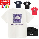 ベビー Tシャツ【80-90cm】バンダナスクェアロゴ ザ・ノース・フェイス North Face【UVカット ニット素材 男の子 女の子 スポーツ 登山 キャ...