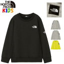 ノースフェイス キッズ【100-150cm】長袖スクエアロゴクルー North Face スウェットシャツ トレーナー 男の子女の子 未就学児 小学生 おしゃれアウトドアブランド