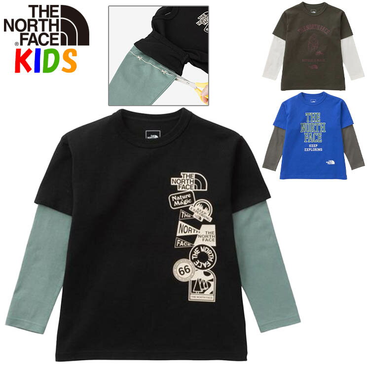 楽天キッズリュック・BUYERSNETCLUBノースフェイス キッズ 長袖Tシャツ LTSピカ【100-150cm】North Face 【オーガニック男の子女の子アウトドアブランドおしゃれカッコイイ】