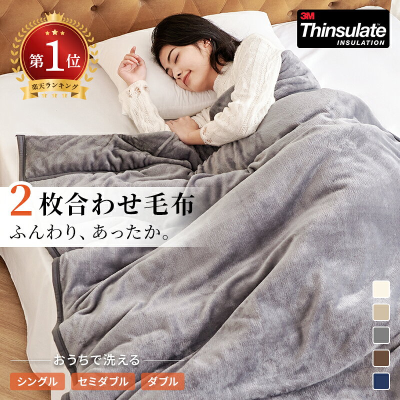 毛布 2枚合わせ 中綿入り 厚手 ボリューム 3Mシンサレート入り 洗える 節電 省エネ 抗菌防臭 吸湿発熱 あったか…