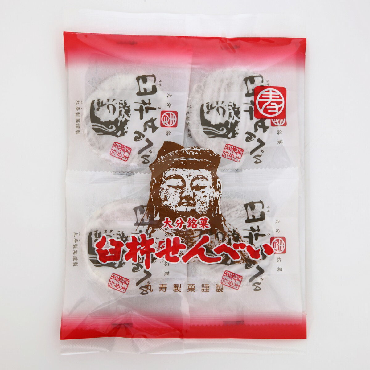 マルス製菓　臼杵せんべい　378円　赤　平(厚手)8枚（2枚×4袋）入り/