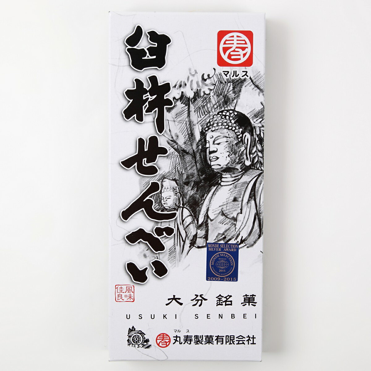 マルス製菓　臼杵せんべい　648円　新箱　平(厚手)　12枚(2枚×6袋)入り/