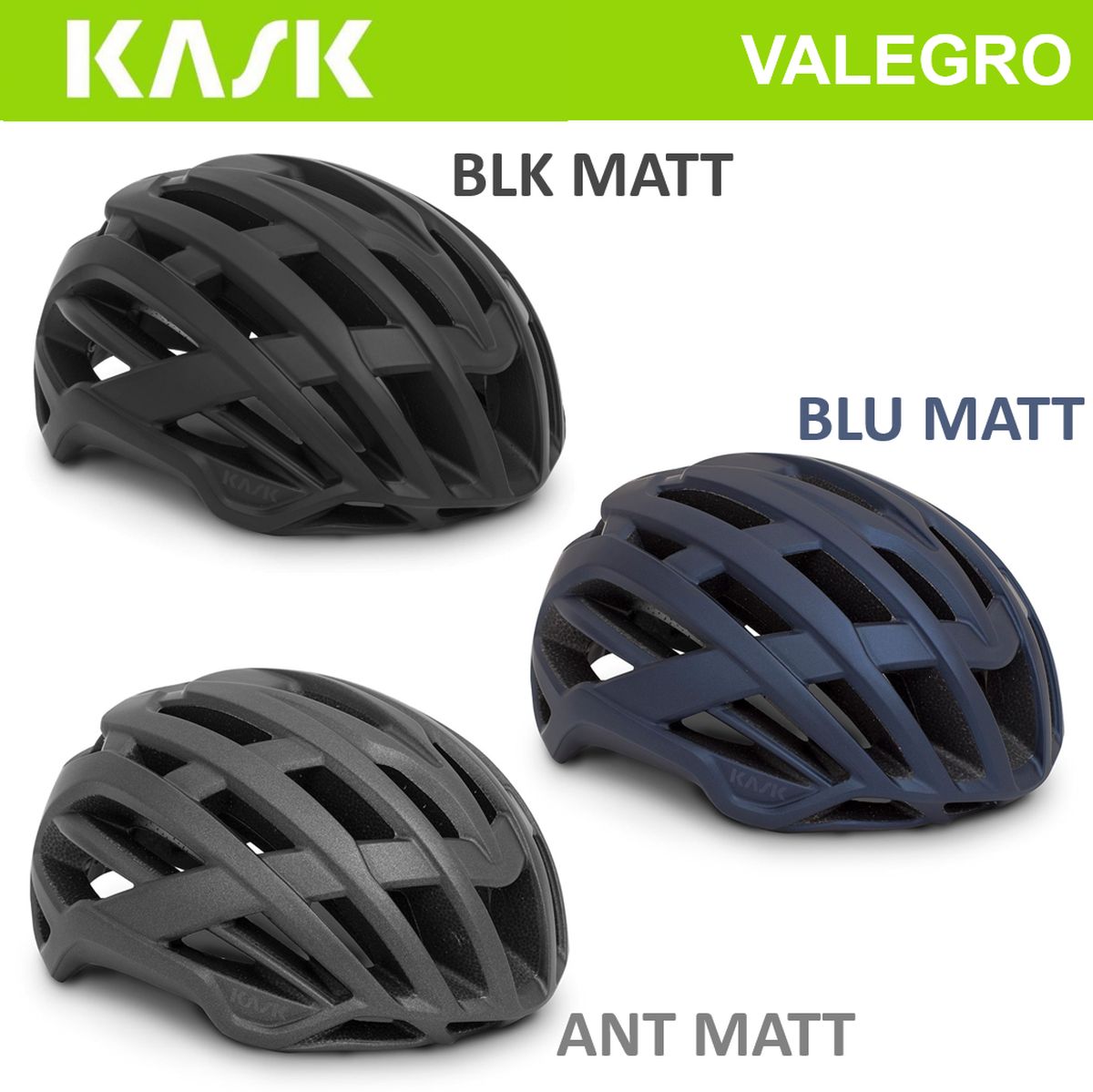 KASK VALEGRO カスク ロードバイク ヘルメット トライアスロン ヴァレグロ バレグロ 自転車 サイクリング おしゃれ 街乗り 軽量 軽い 大人用 メンズ レディース BLK MATT BLU ANT ヴァレグロ バレグロ ブラック マット ブルー グレー JCF公認