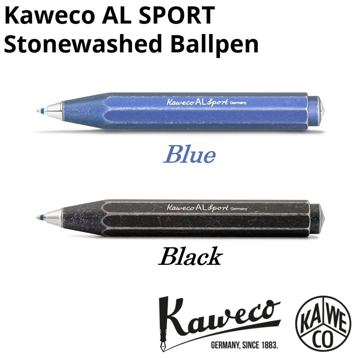 おしゃれな高級ボールペン [正規輸入品/保証書付] ボールペン カヴェコ KAWECO アルスポーツ ボールペン ストーンウォッシュ ALBP ブラック 黒 ノック式 おしゃれ かわいい ブランド 海外 輸入 文具 珍しい 筆記用具 文房具 ギフト プレゼント 高級ボールペン 携帯用 短い筆記具 ショートサイズ 個性的