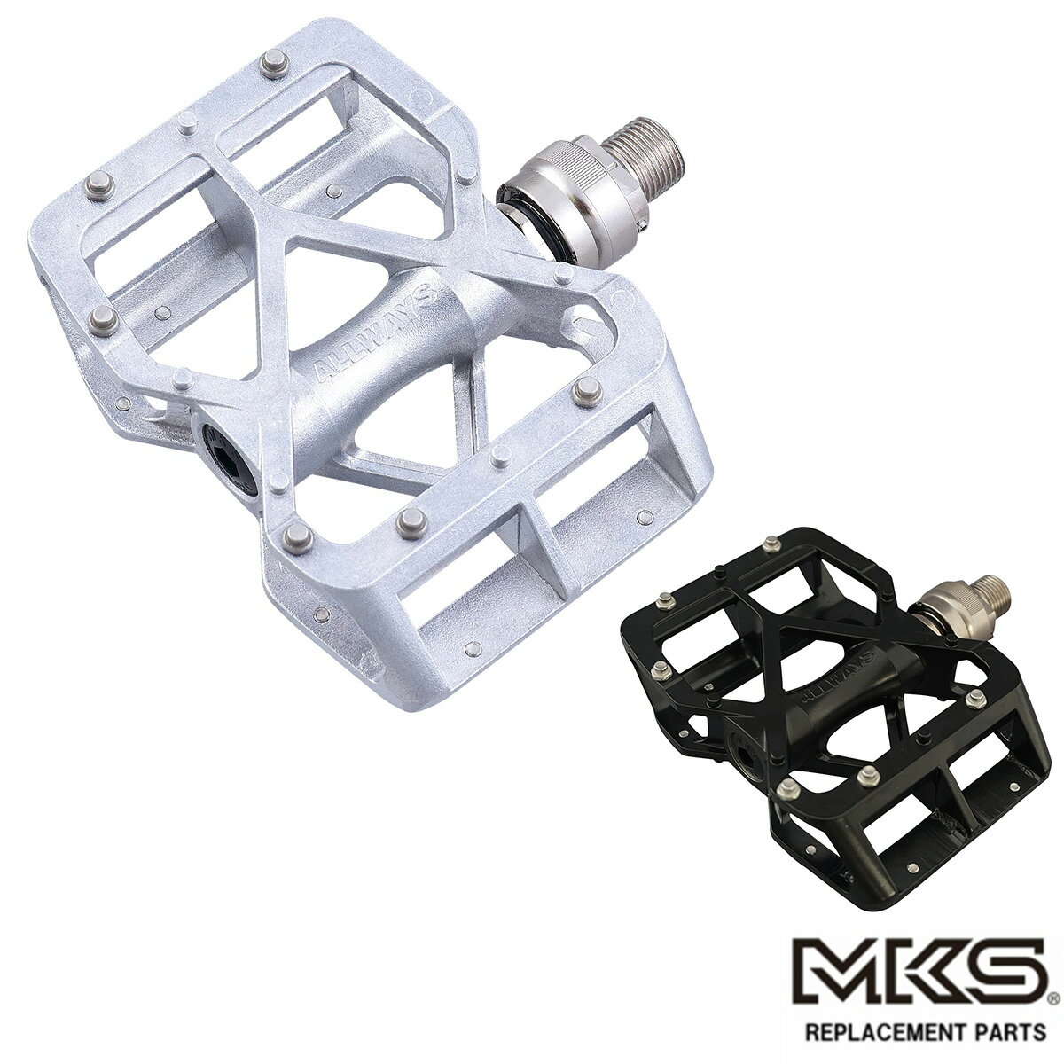 MKS ALLWAYS Ezy Superior オールウェイズ イージースーペリア フラットペダル自転車 街乗り サイクリング MTB マウンテンバイク オフロード スパイクピン グリップ クリップレスストラップ シ…