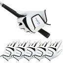 ジープラス ゴルフグローブ 5個セット, G-plus Golf Glove Set of 5 (XL(25), 白(黒線) - White(Black-lin...