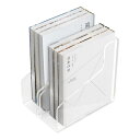 Clearcozy ブックエンド 卓上 本立て アクリル 厚手 ブックスタンド B5/A4 倒れない ファイル 仕切り 本 収納 卓上本棚 卓上収納 ファイルボックス 事務用品 書籍 CD 整理整頓 組み立て不要(2個