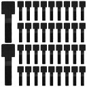 Lurrose ケーブルクリップ 粘着式ケーブルタイ 配線止め 100枚入り ナイロン製 ケーブル 固定 管理用 再利用可能 オフィス 家庭用 ブラック