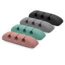 【Ringke】CABLE ORGANIZER 4 COLOR SET ケーブルホルダー USB TPU 3Mバック付き 落下防止 電源コード デスク コード ケーブルクリップ ケーブル オーガナイザー コード ホーム オフィス (4個入り)