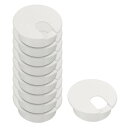 YOKIVE デスク用ケーブルホールカバー プラスチックグロメット オフィス 家庭 日常生活用 (35mm ホワイト) 10個入り