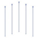 PATIKIL ラバーツイス トタイ、24インチシリコン再利用可能なツイス トタイ、重い負荷をまとめるための曲げられるツイス トタイ、5個、ブルー