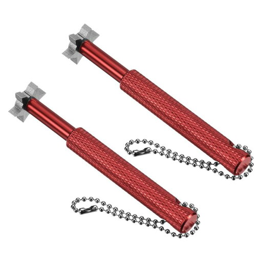 PATIKIL ゴルフクラブの溝削り 再溝入れ工具 溝研ぎ 2本入り Uタイプ Vタイプ 6ヘッド アイロンウェッジクリーナー レッド PATIKIL ゴルフクラブの溝削り 再溝入れ工具 溝研ぎ 2本入り Uタイプ Vタイプ 6ヘッド アイロンウェッジクリーナー レッド