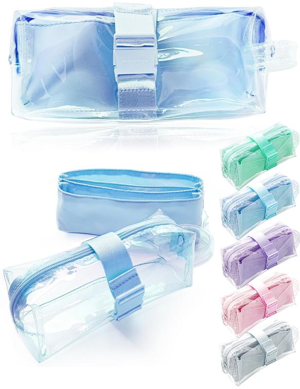 筆箱 クリアペンケース 大容量 小学生 女の子 小学生高学年 中学生 高校生 大学生 女子 透明 推し活ポ..