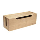 Calife 北欧インテリア ハンドメード竹製電源タップ & ケーブルボックス コンセント収納ボックス 配線隠し コード隠しボックス テーブルタップ収納ボックス 竹製