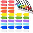 BLOOPIC ケーブルタグ カラーケーブルラベル コードタグ 目印 配線識別 防水 手書き可能 再利用可能 ワイヤや身分証明書を整理 マジックテープ 便利グッズ