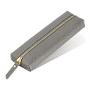 Sluxa スモールレザーペンケース パープルペンケース 大人用 ソフトペンケース