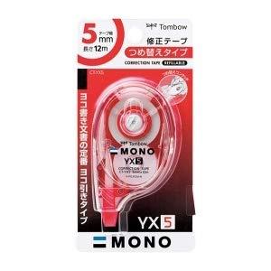 トンボ鉛筆 MONO YX 修正テープ 本体 幅5mm つめ替えタイプ CT-YX5 5個セット