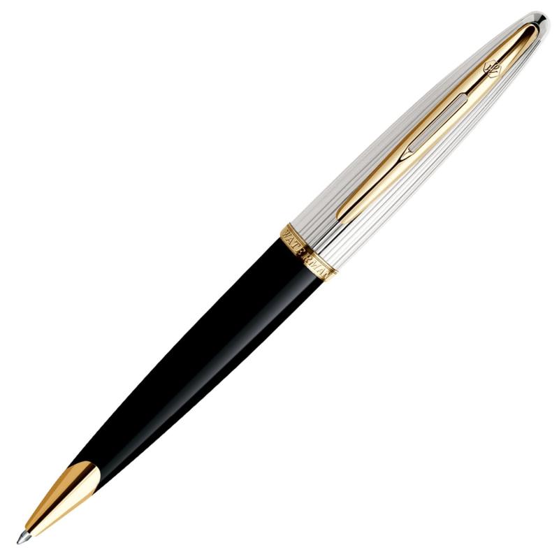 WATERMAN ウォーターマン ボールペン カレン デラックス ブラック&シルバーGT 中字 油性 ギフトボックス入り S0700000