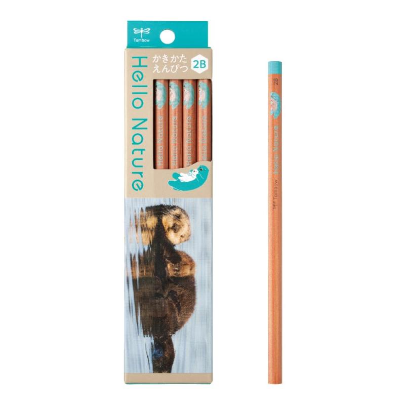 トンボ鉛筆 かきかた鉛筆 ハローネイチャー ラッコ 2B