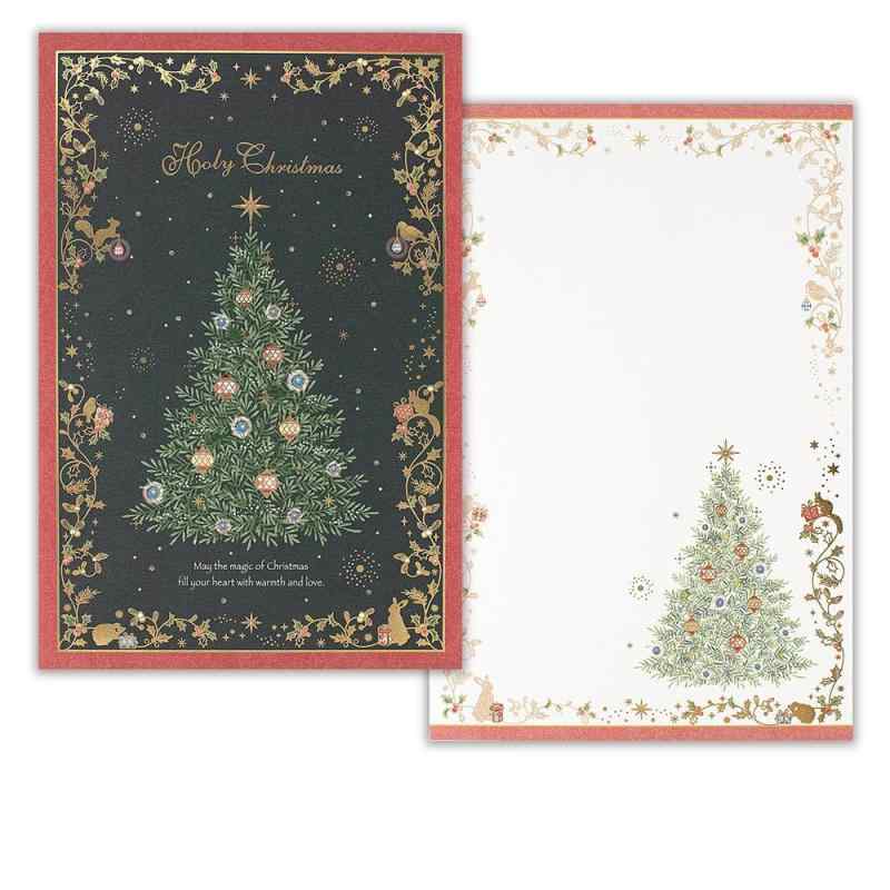 エヌビー社 便箋 ノエル ホーリーナイト A | 10枚入 A5相当 a5 相当 罫線なし 金箔