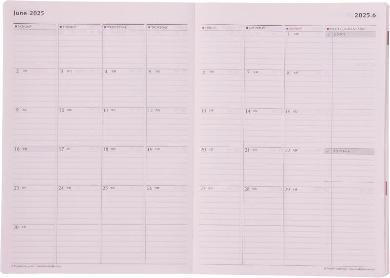 フランクリン・プランナー オーガナイザー 1日1ページ PVC ニュアンスカラー 2025年4月始まり A5 グレ..