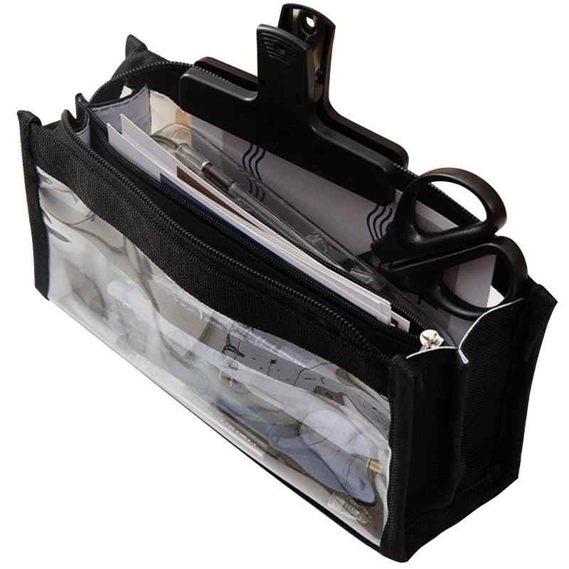 まちの波 ペンケース 透明 ポーチ 大容量 多機能 6層ストレージ 整理 筆箱 収納 ふでばこ 中学生 高校..