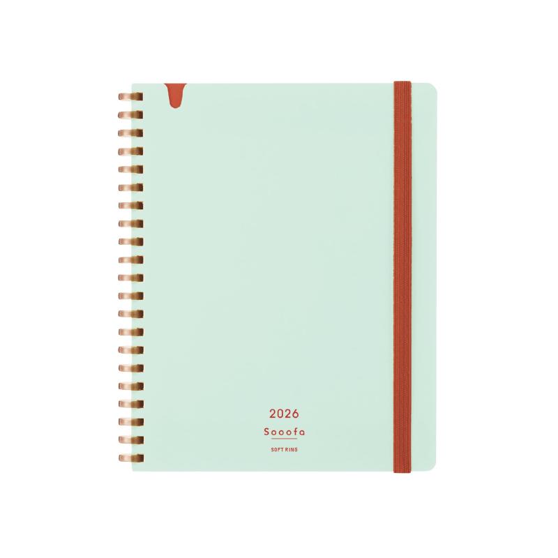 コクヨ 手帳 2026 Sooofa ダイアリー ソフトリング マンスリー ブロック B6変形