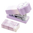 EsiFare ミニホッチキス 猫爪型 ミニ ステープラー 携帯用 グラデーション ホッチキス かわいい 小型 コンパクト ステープラー 予備ホチキス針付属 事...