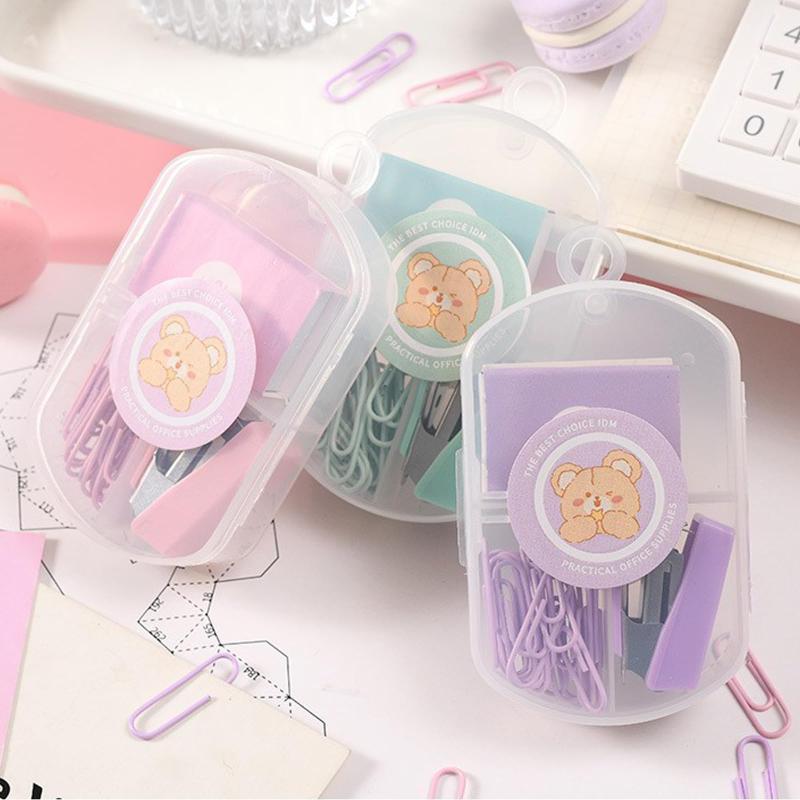 ミニホチキス ステープラー ホッチキスセット 3箱セット 小型でポータブル ホッチキス キット おしゃれ ステープラー クリップ ステープルズ ホッチキス 学生...